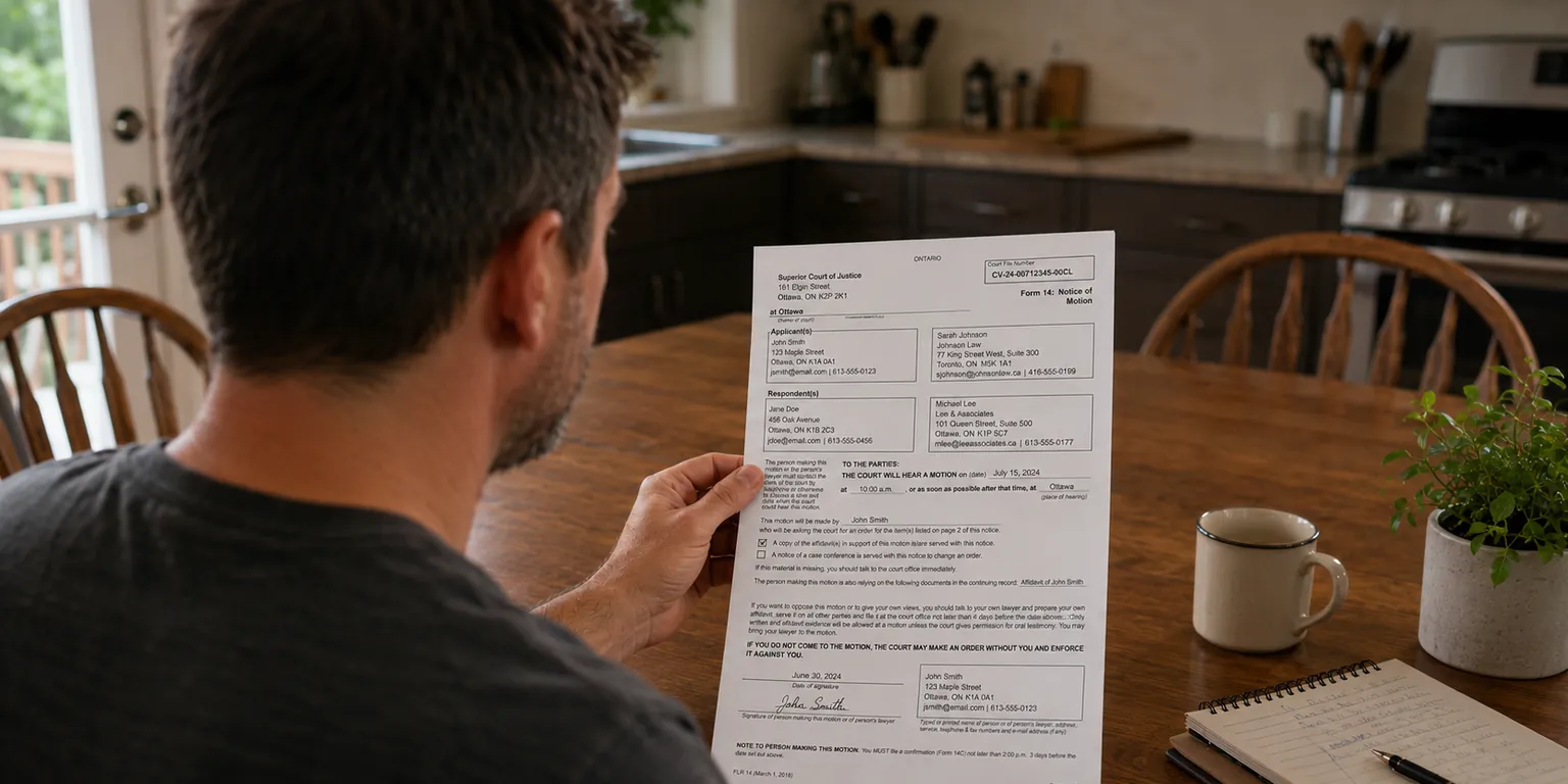 How to respond to a family court application in Ontario